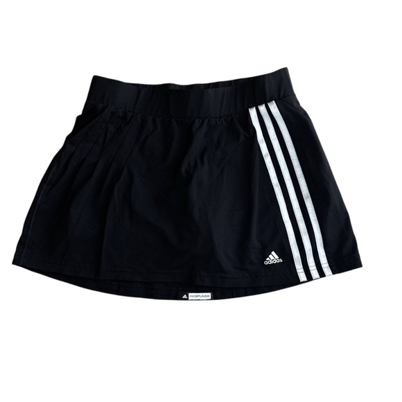 Adidas Black Mini Skirt with White Accents - Picture 1 of 9